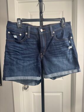 Levi's Dark Blue Rolled Cuff Denim Shorts